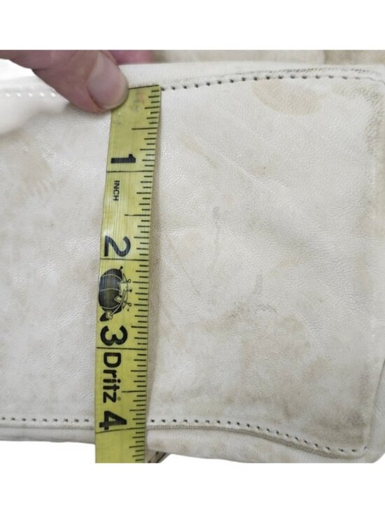 INNUE Made in Italy Ivory Leather Backpack Chain Handle Purse main image 12